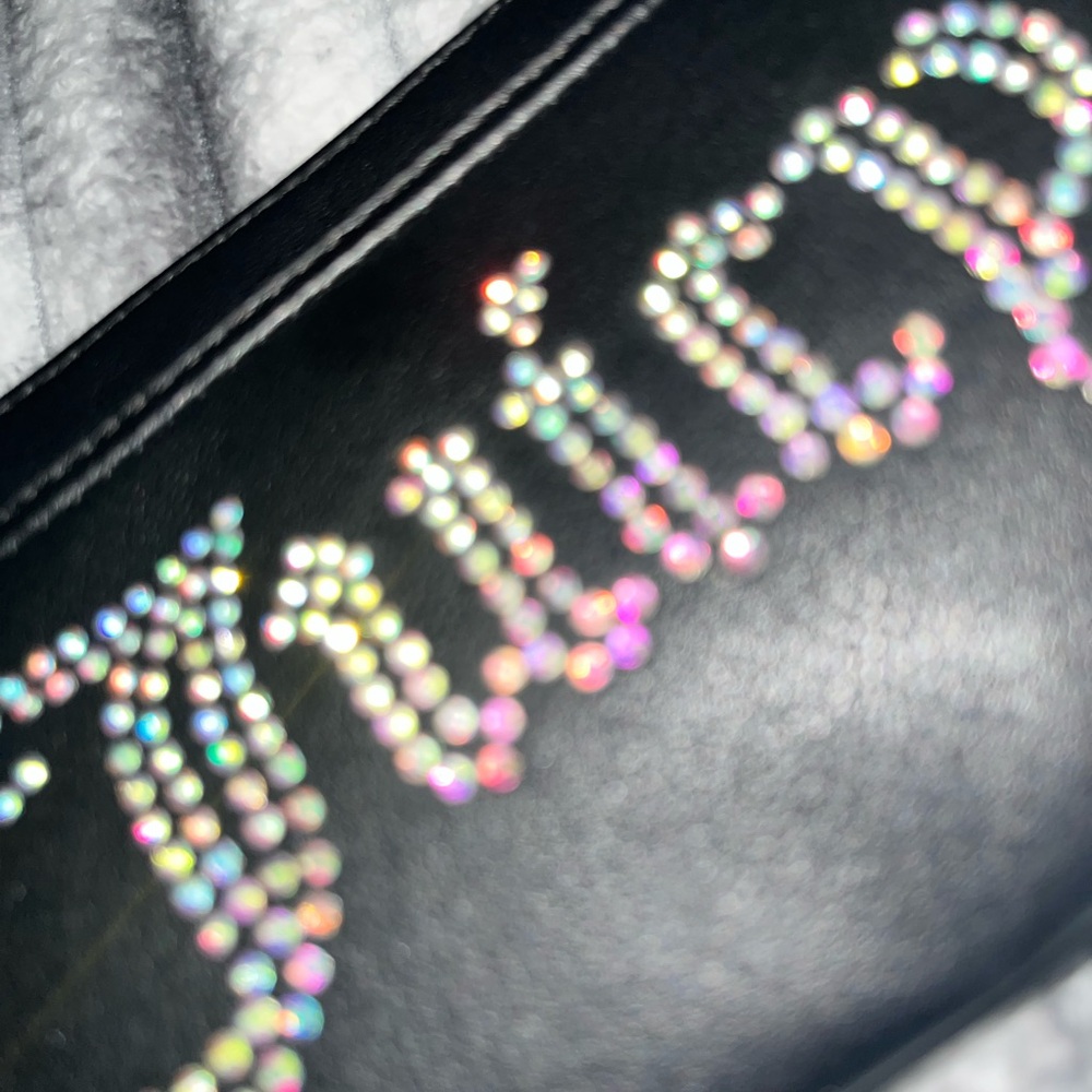 Juicy Couture Black Bag with Multicolor Rhinestones